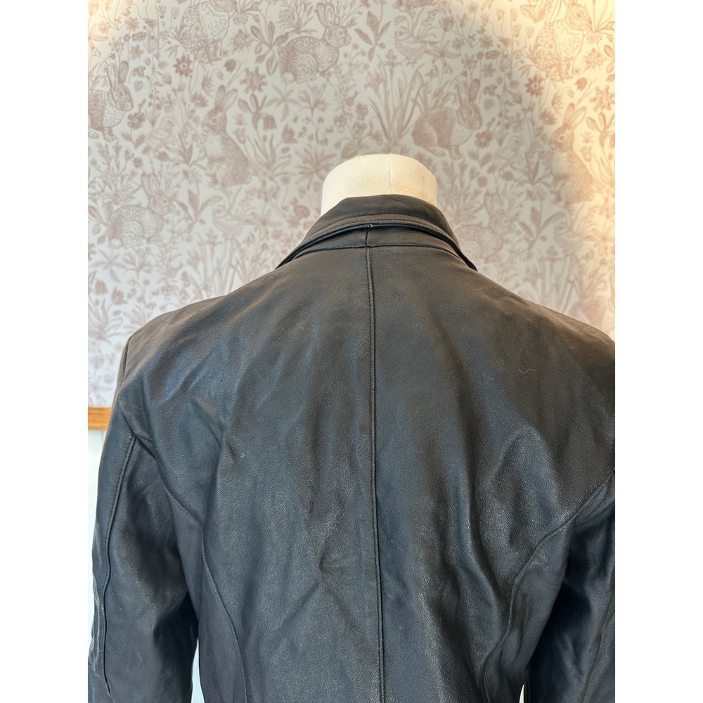 Vintage FM Canada Genuine Leather Long Blazer Jacket – Size M - Picture 7 of 9